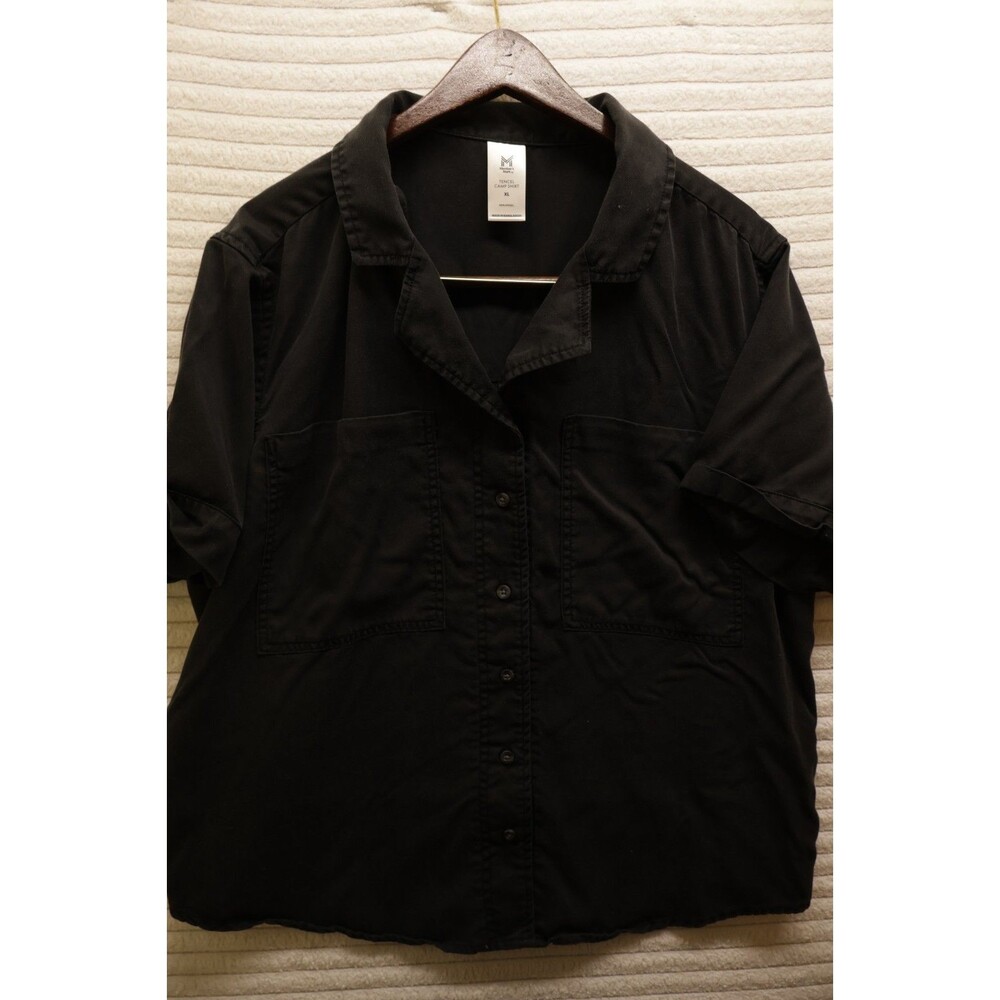 Member's Mark Women's Tencel Pockets Camp Collar Shirt Size XL Business Casual